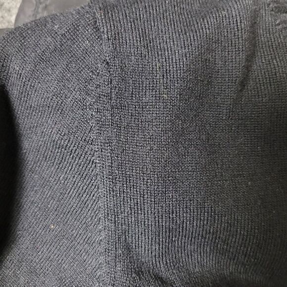 Vintage Burberry Women's Size S Black Knit Blend Long Sleeve Mini Dress Rare - Picture 13 of 16